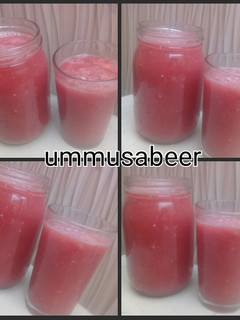 A picture of Watermelon and apple smoothie.