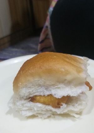 A picture of Street style vada pav.