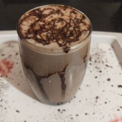 Chocolate milkshake A picture of Chocolate milkshake.