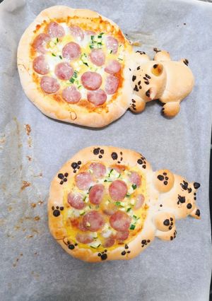 Hình của món Pizza tạo hình.