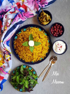 عکسی از دستور کته عدس پلو