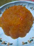 Refrescante gelatina de melón, zanahoria, naranja