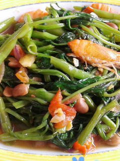 Foto resep Cah kangkung udang