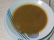 Una foto de sopa de habas