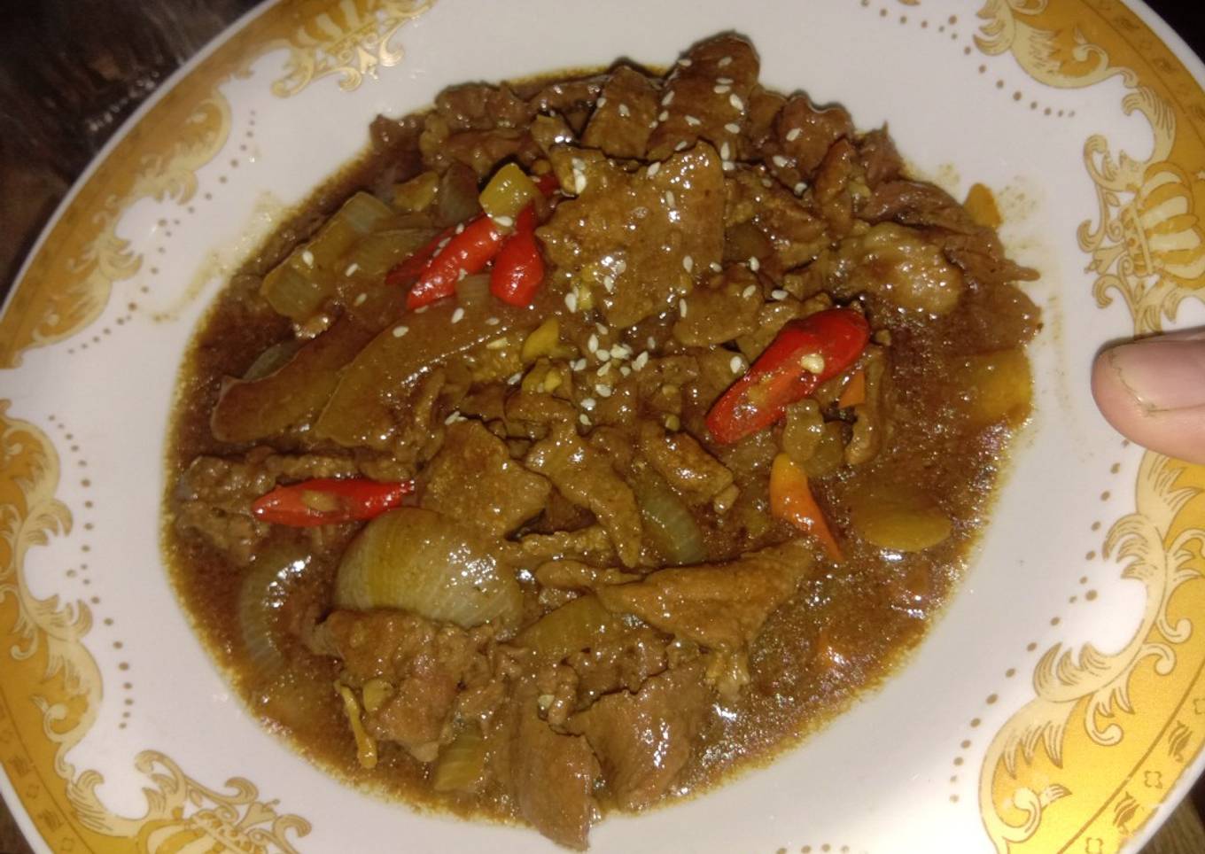 Sapi lada hitam ala ummu Maryam