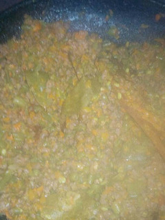 Una foto de Picado de carne con verduras