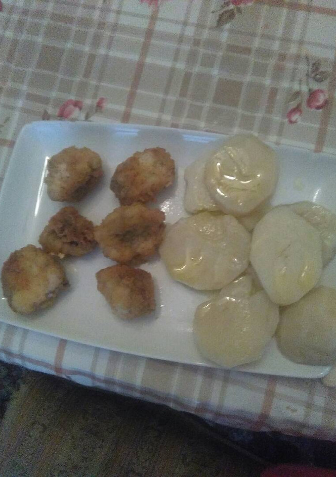 Una foto de Bolas de rape con patatas cocidas