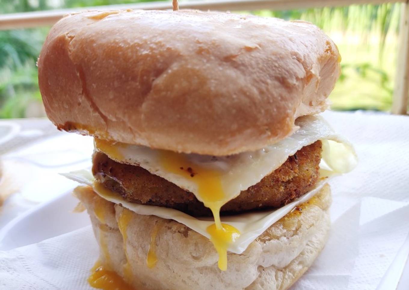 Moms special aloo tikki burger