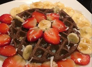 Una foto de Waffle y Panquecas avena y cacao