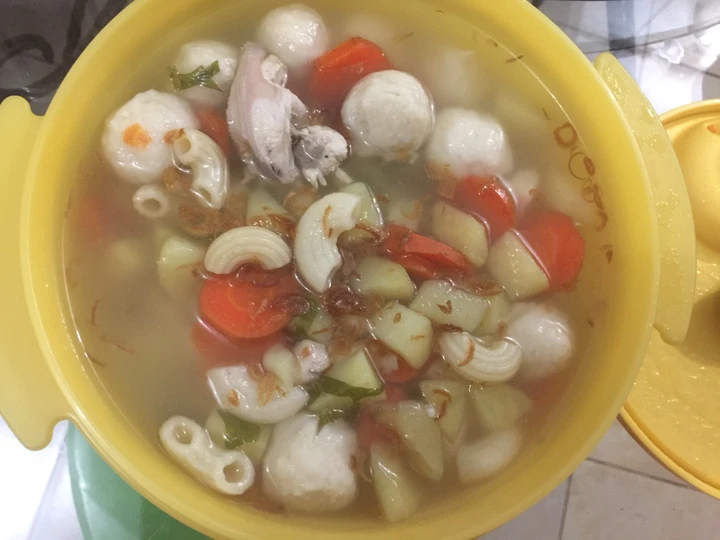 Cara Gampang Membuat Resep Sup Makroni Bakso Ayam yang Bisa Manjain Lidah Anti Ribet, Bikin Ngiler