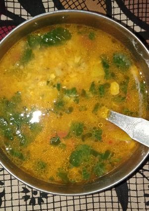 A picture of Yellow mong dal.