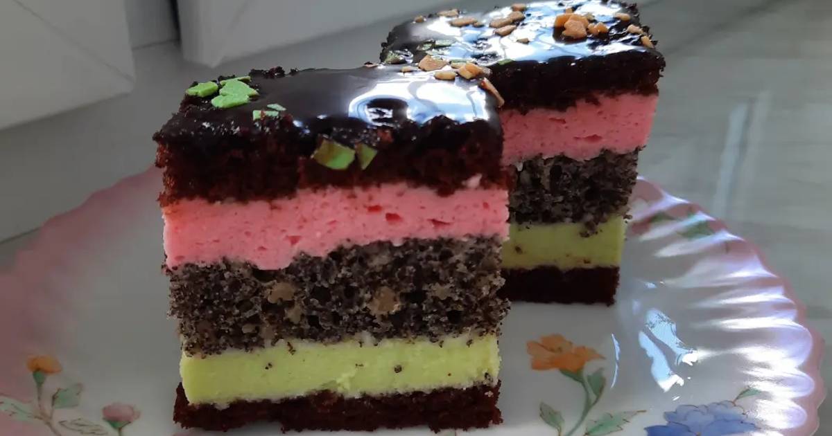 Шоколадный торт с пудингом «Трио». Пошаговый рецепт с фото | Кушать нет