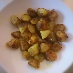 A picture of Fluffy's Bombay potatoes.