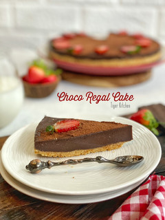 Foto resep No Bake Chocolate Cake with Marie Regal ala Tiger Kitchen