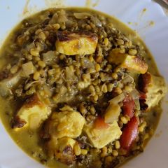A picture of Protein Punch Paneer or sprouted moong paneer sabji.