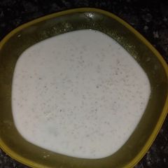 A picture of Basmati rice tukda kheer.