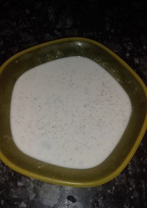 A picture of Basmati rice tukda kheer.