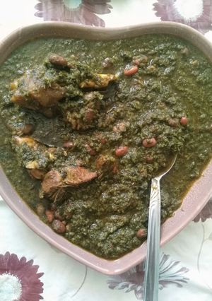 عکسی از دستور قورمه سبزی جان💃😜