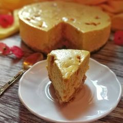 A picture of Mango cheesecake.