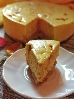 A picture of Mango cheesecake.