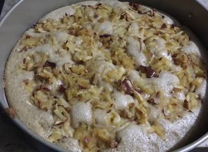 Una foto de Torta licuada de manzana o pera
