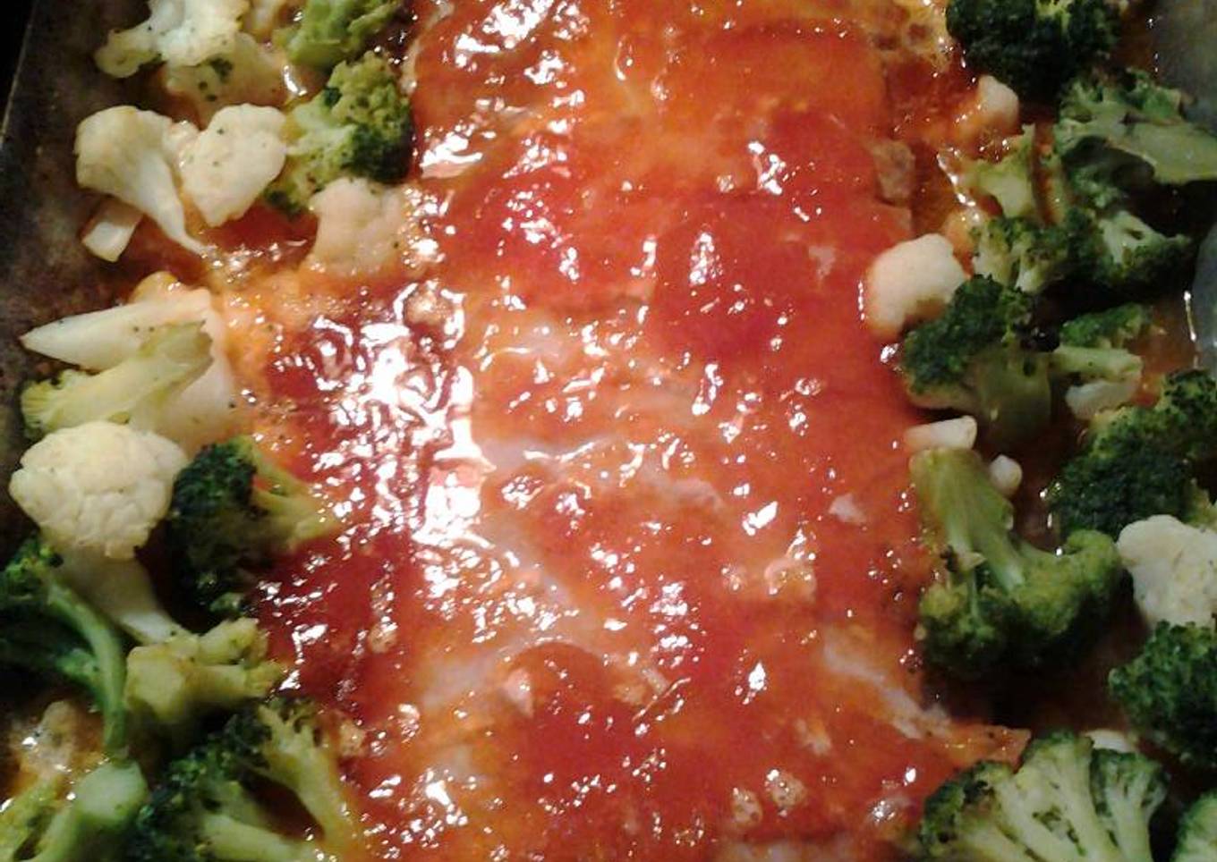 Fried sweet and ribs