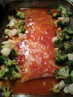 A picture of Sweet and sour rib meat from the oven.