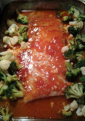 A picture of Sweet and sour rib meat from the oven.