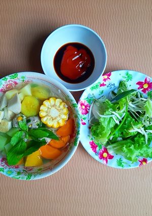 Hình của món Bún gạo lứt rau củ.