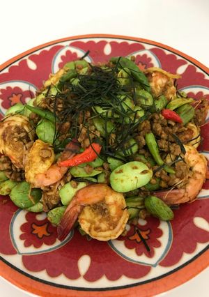 รูปของ คั่วกลิ้งหมูกับกุ้งสะตอ
