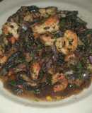Camarones&hongos portobello