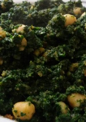 Una foto de Espinacas con garbanzos