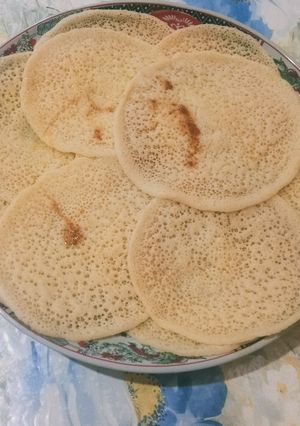 صورة لوصفة بغرير بالسميدة الرقيقة