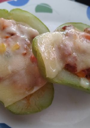 Una foto de Chayotes rellenos