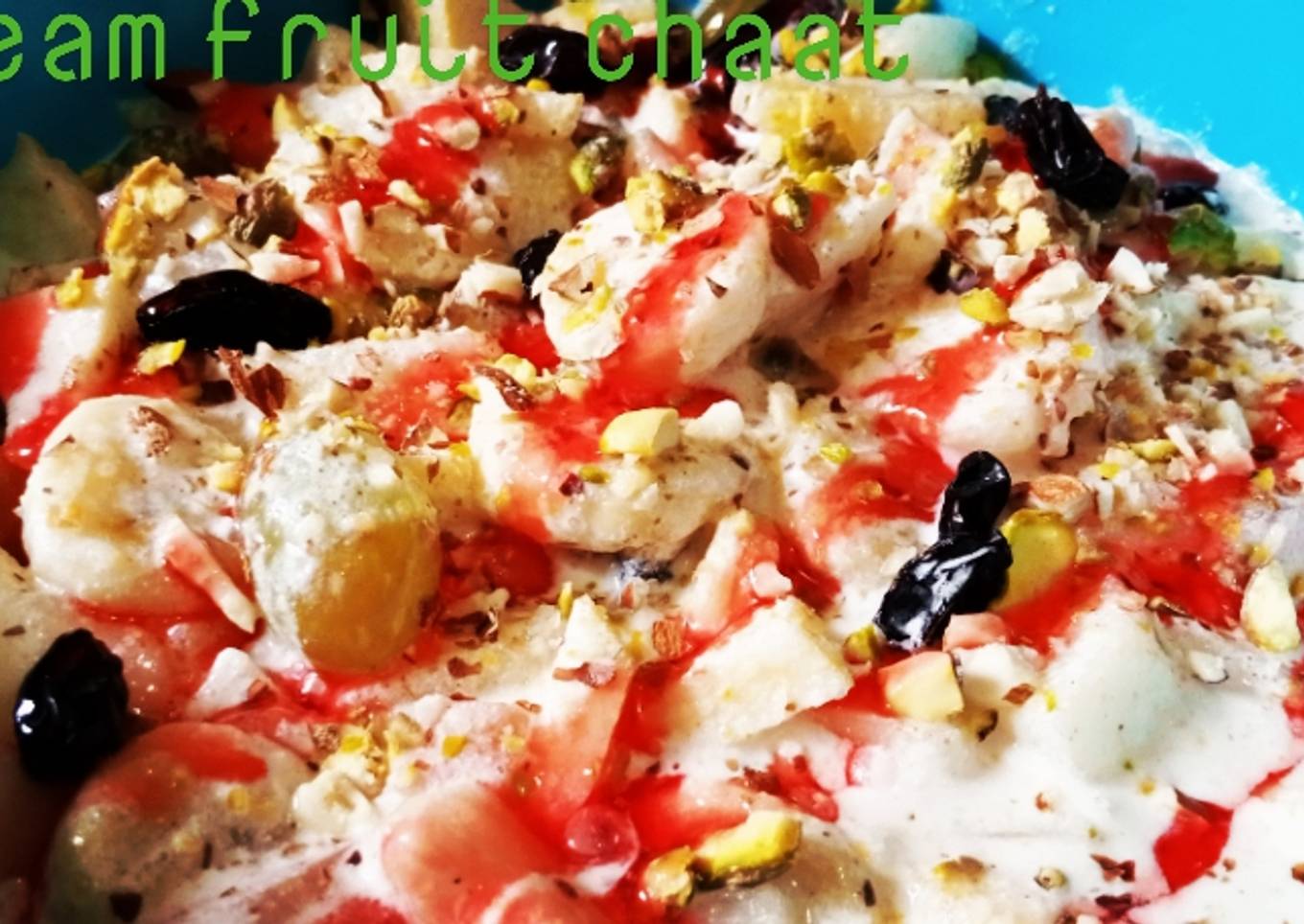 Cream fruit chaat