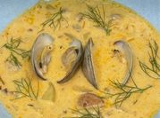 A picture of steamed clams