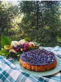Torta marmorizzata alle nocciole e marmellata al caffè