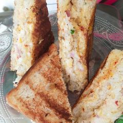 A picture of Sweet corn cheese toast.