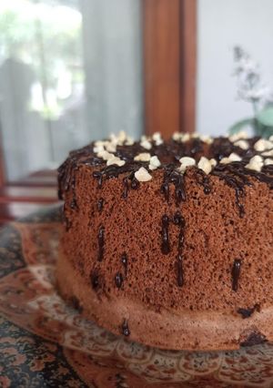 Foto resep Tripple chocolate chiffon cake