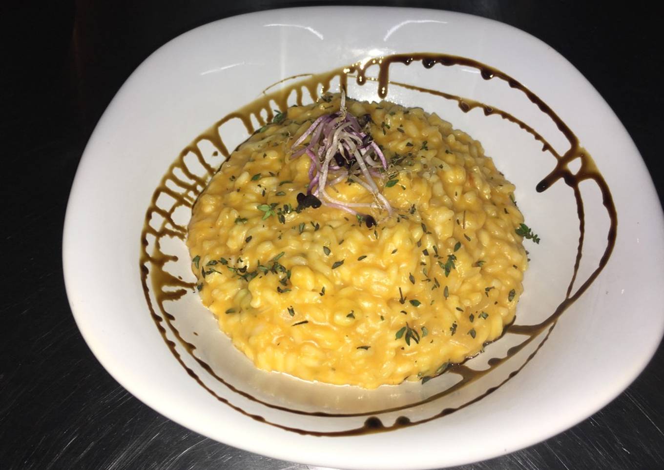 Risotto de calabaza y tomillo