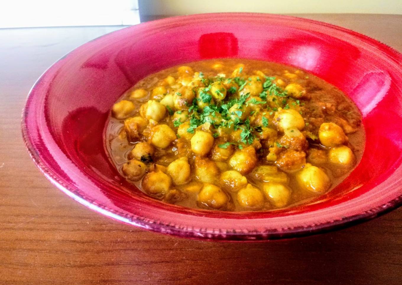 Chana masala (sin picante) - guiso indio de garbanzos
