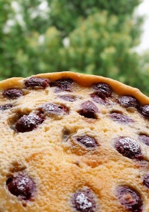 Una foto de Clafoutis de cerezas