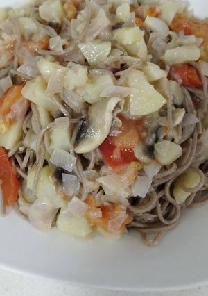 A picture of Creamy Potato Soba Noodles.