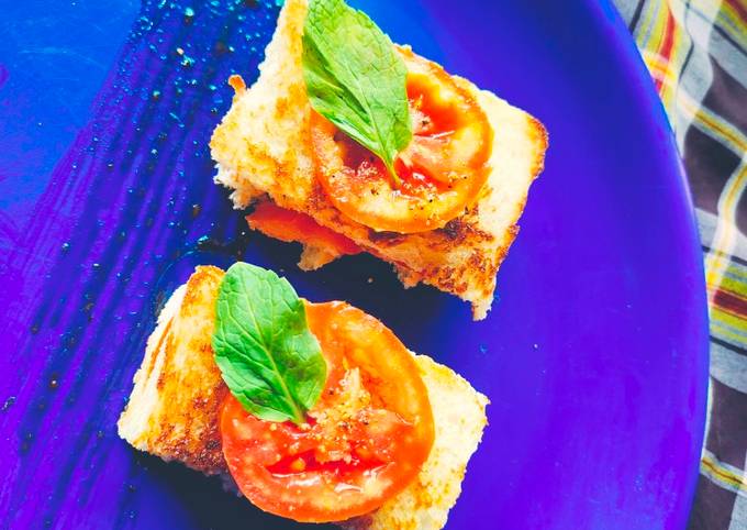 Steps to Make Perfect Tomato toast sandwich