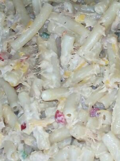 A picture of Macaroni and cheese salad.