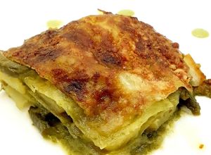 Foto di Lasagne al pesto con crescenza, patate e fagiolini