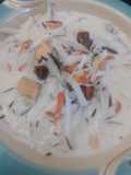 Coconut salad with dabino and milk