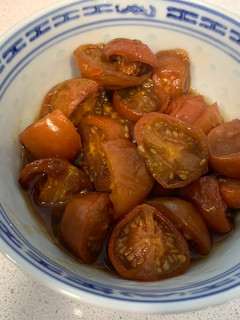 Una foto de Cherrys caramelizados en airfryer