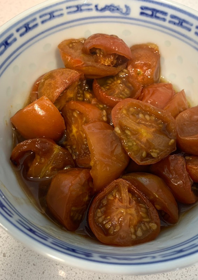 Una foto de Cherrys caramelizados en airfryer