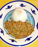Lentejas en seco con Arroz🍚🍲